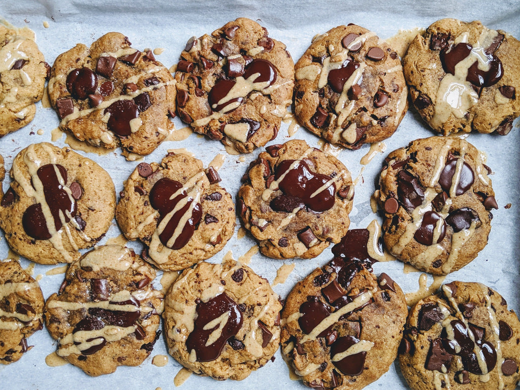 SALTY CHOCOLATE CHIP SESAME BUTTER COOKIES